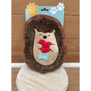 NWT Hedgehog Plush Dog Toy With Squeaker & Crinkle Paper - Extra Durable Chew &